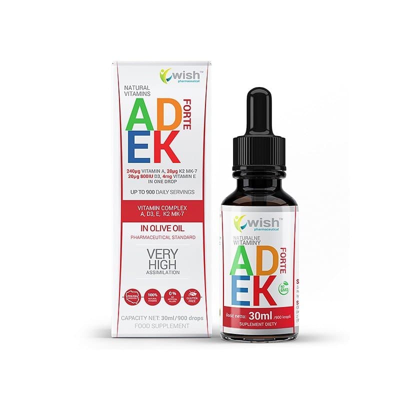 Wish - ADEK Forte - 30ml / 900 drops – Wish förpackning