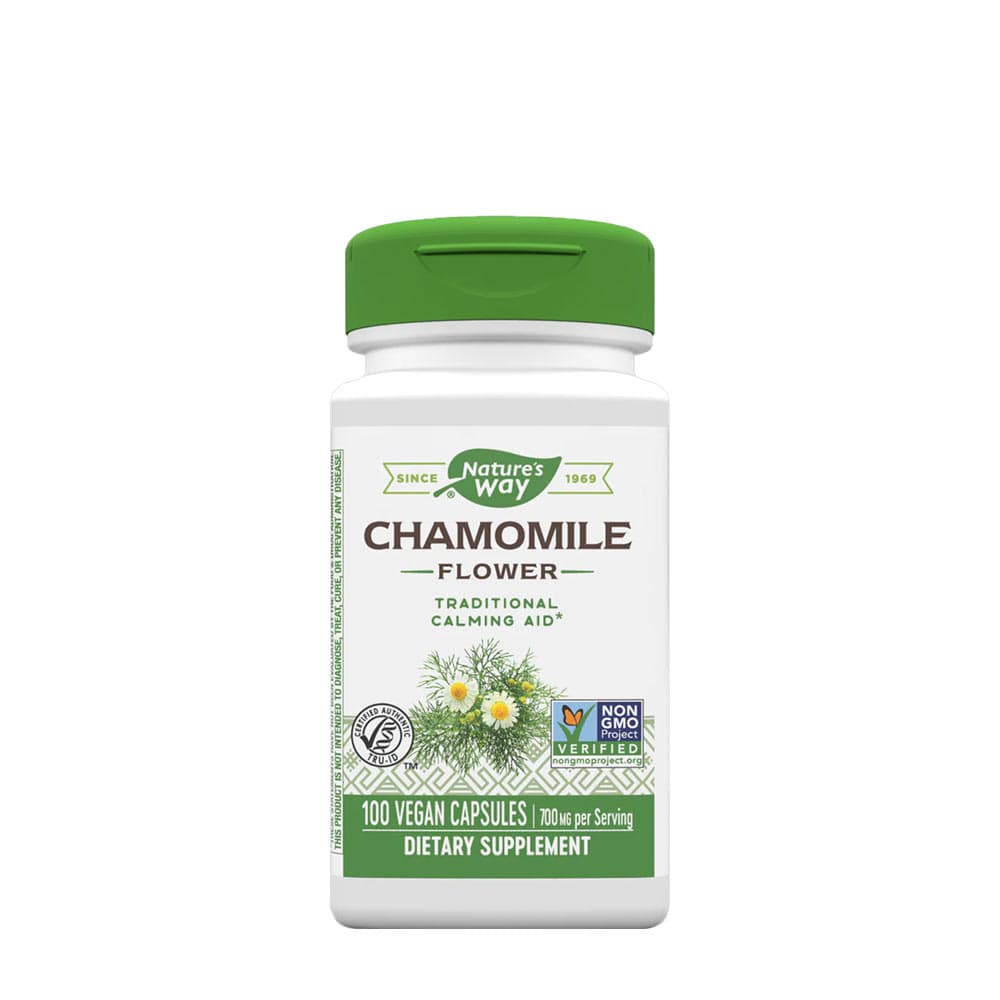 Nature'S Way - Chamomile Flowers - 100 Caps – Nature's Way förpackning