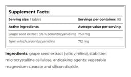 Amix - Grape Seed Extract - 90 Tabs