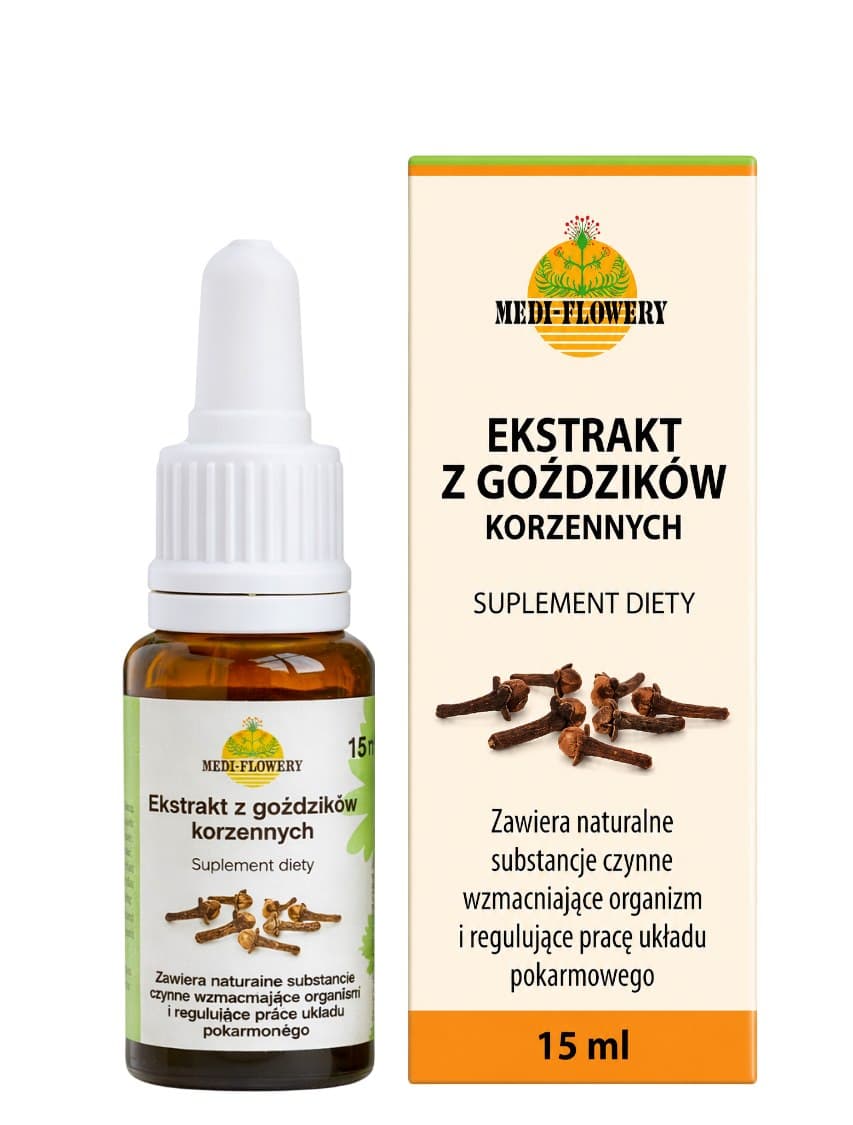 Medi-Flowery - Clove Extract - 15ml – Medi-Flowery förpackning