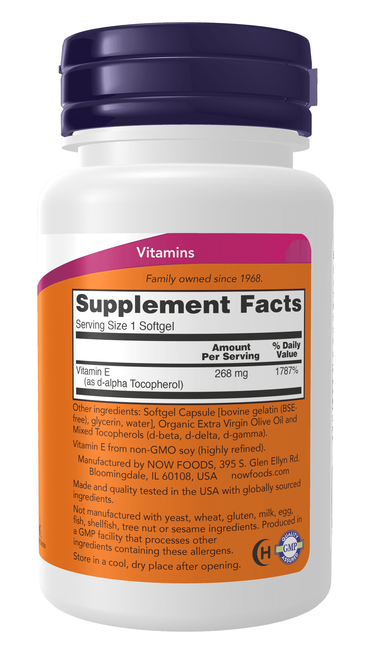 Now Foods - Natural E-400 - 50 Sgels