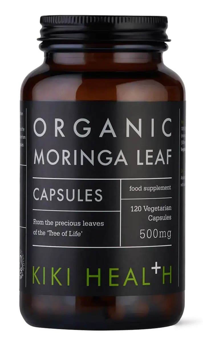 KIKI Health - Organic Moringa Leaf - 120 Vcaps – Kiki Health förpackning