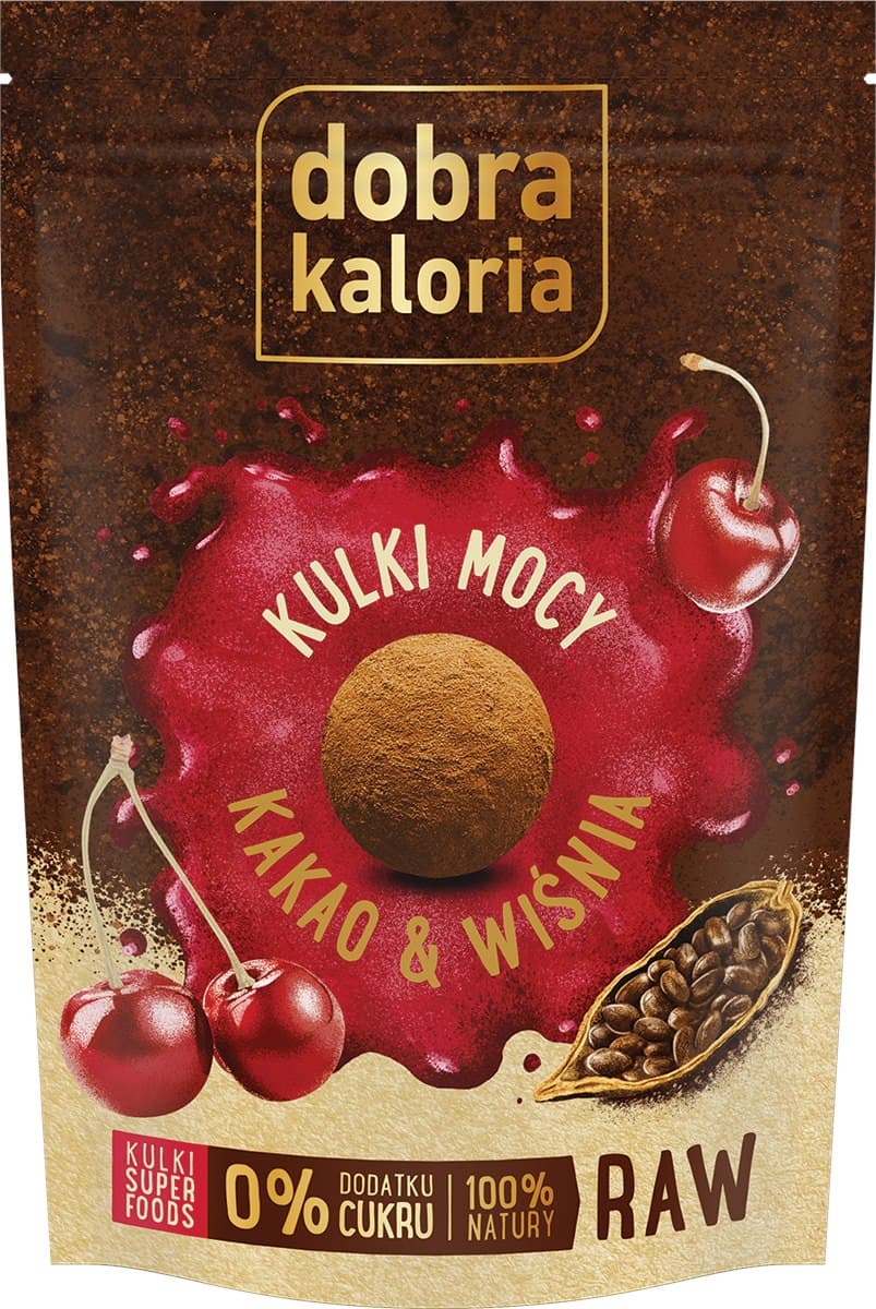 Dobra Kaloria - Kubara - Good Calorie Cocoa & Cherry Balls 58g – Dobra Kaloria förpackning