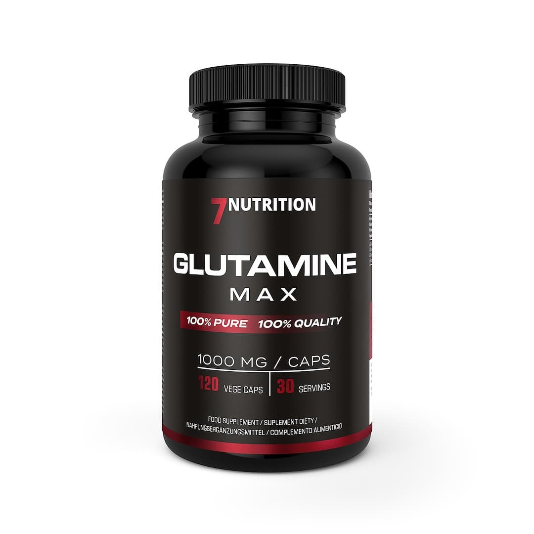 7 Nutrition - Glutamine Max 1000mg - 120 Caps – 7 Nutrition förpackning