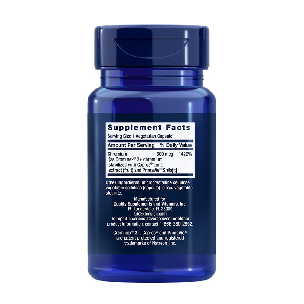 Life Extension - Optimeret krom med Crominex 3+ - 60 vegetabilske kapsler