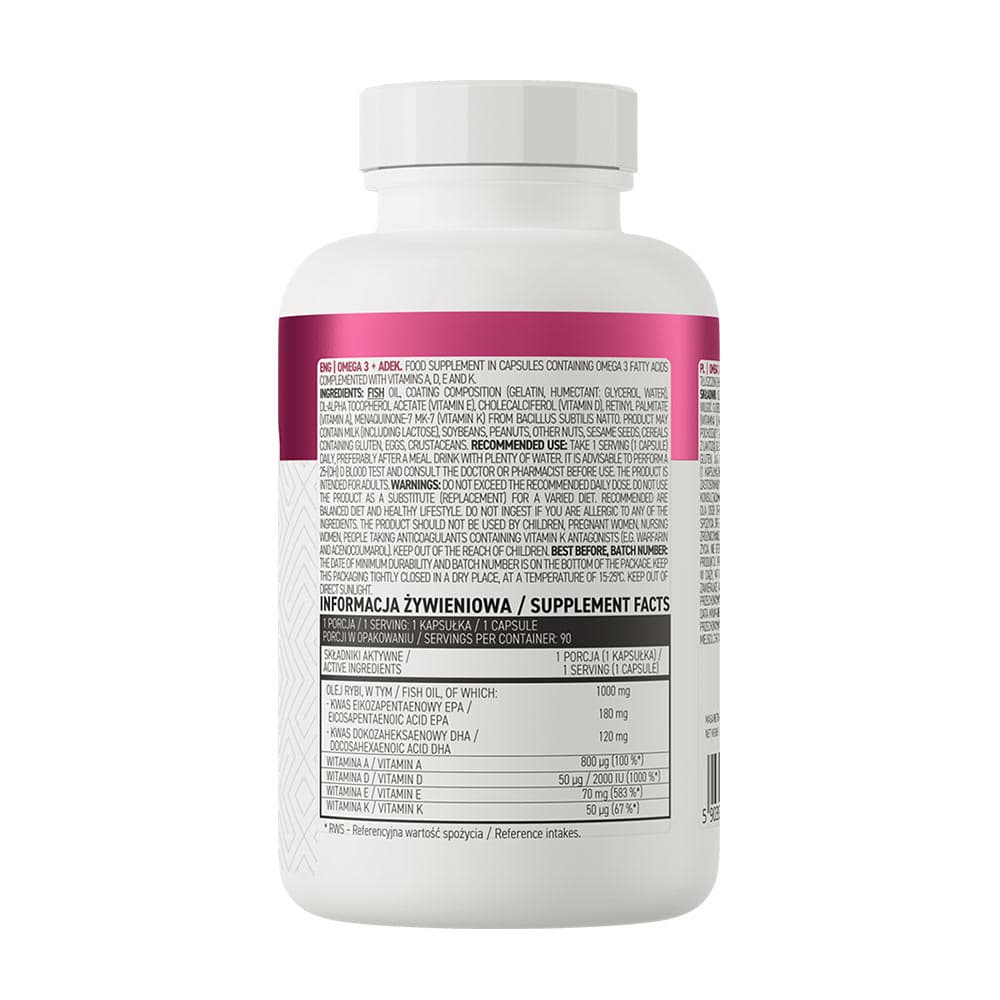 OstroVit - Omega 3 + Adek - 90 Caps