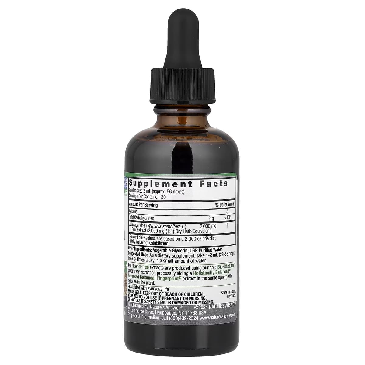 Nature's Answer - Ashwagandha-juurifluidi-uutte 60ml