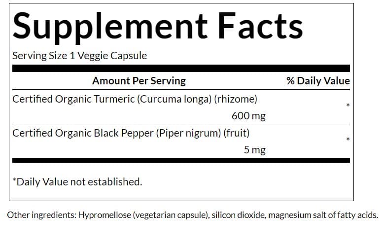 Swanson - Turmeric & Black Pepper - 30 Days - 60 Vcaps