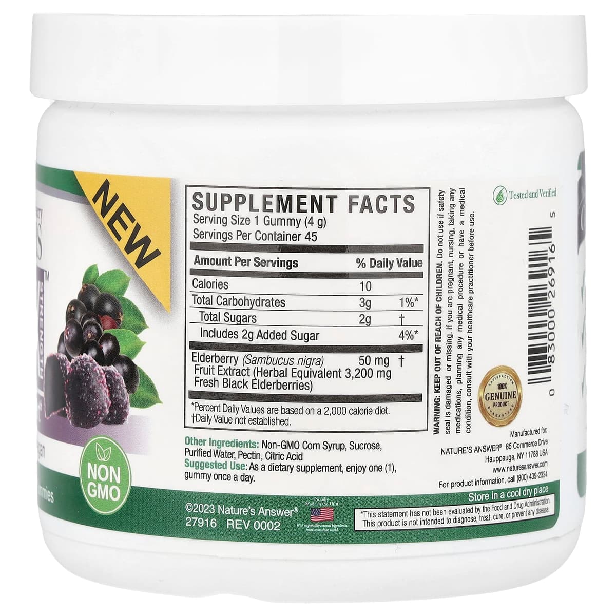 Nature's Answer - Sambucus Black Elderberry Daily Gummies