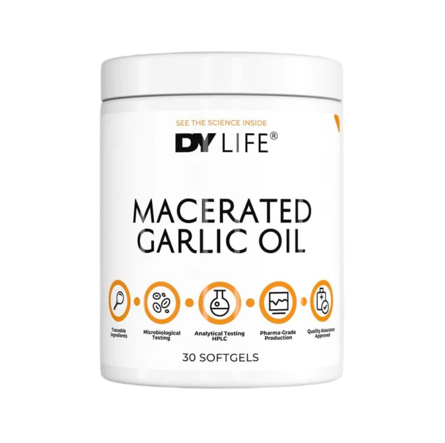 DY LIFE - Macerated Garlic Oil - 30 softgels – DY LIFE förpackning