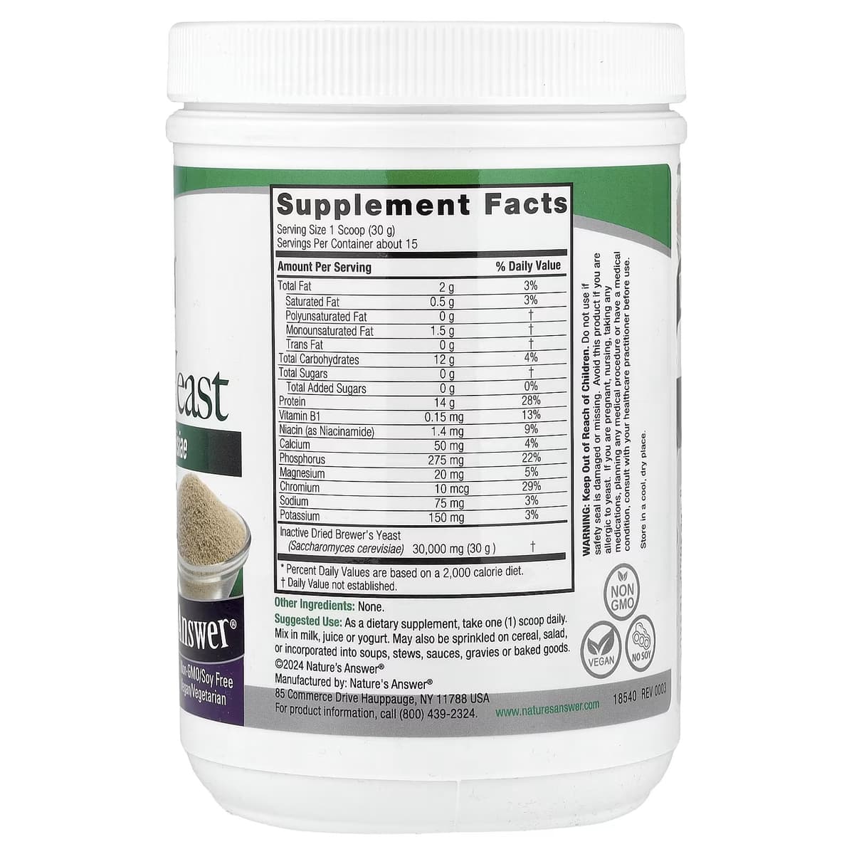 Nature's Answer - Brewers Yeast - 454g