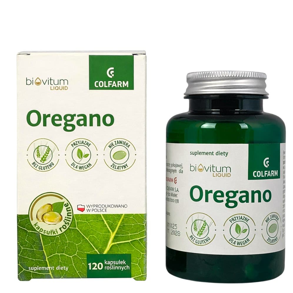 Colfarm - Organic Oregano - 120 Capsules – Colfarm förpackning