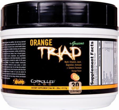 Controlled Labs - Orange Triad + Greens, Lemon Iced Tea - 418g – Controlled Labs förpackning