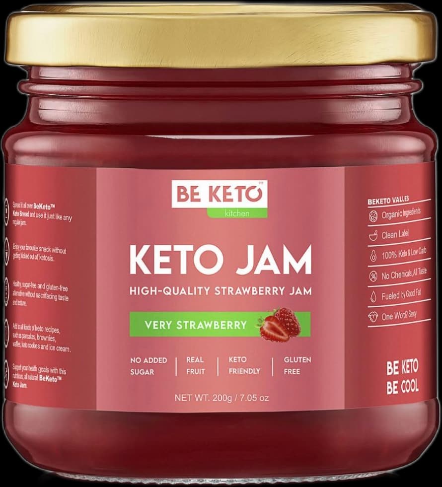 Be Keto - Keto Jam - Sugar-Free Spread – BE KETO förpackning