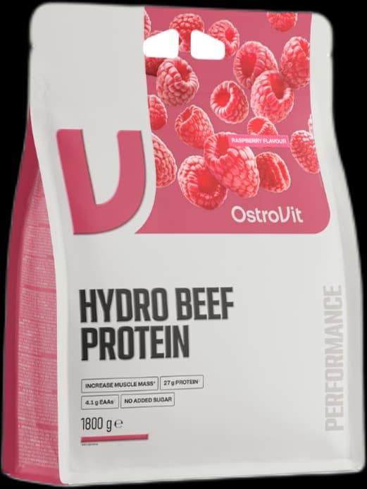 OstroVit - Hydro Beef Protein, Raspberry - 1800g – OstroVit förpackning