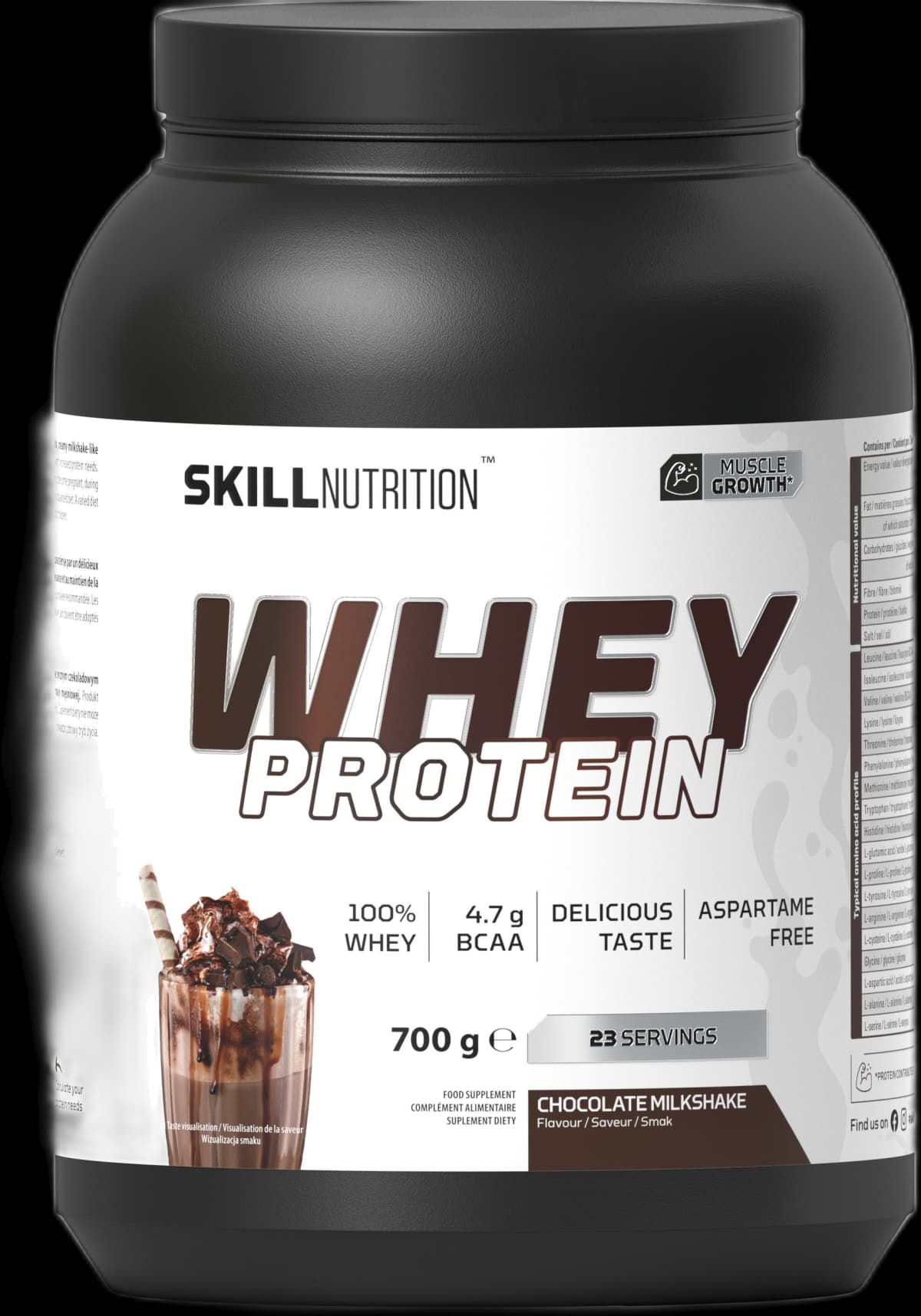 Skill Nutrition - Whey Proteiini Chocolate Milkshake - 700g