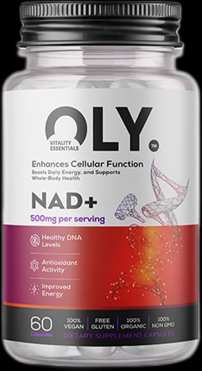Oly - NAD+ 500mg - 60 vcaps – Oly förpackning