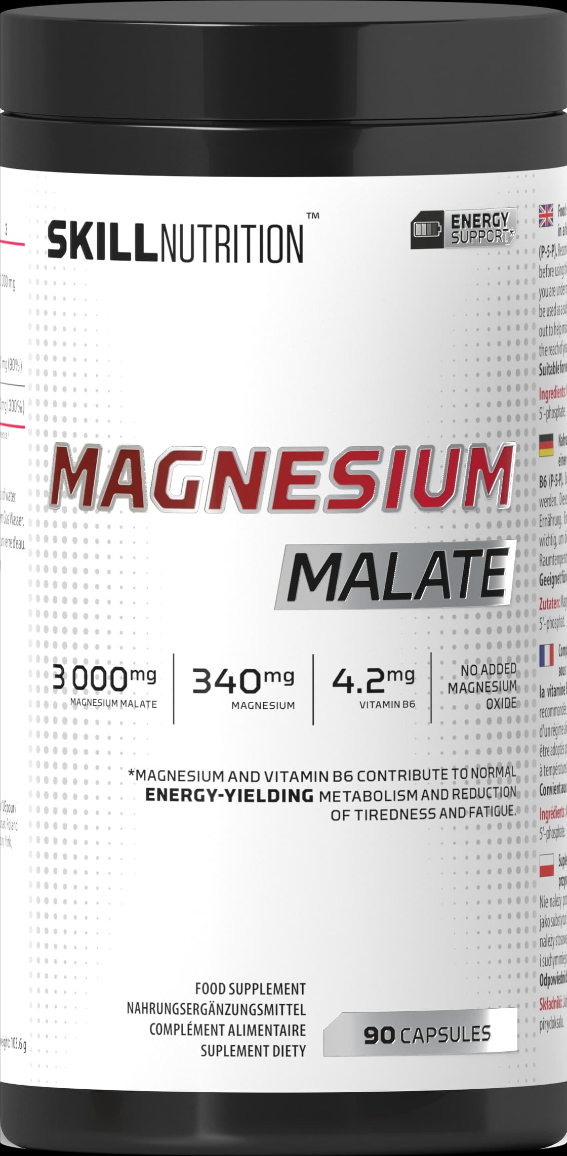 Skill Nutrition - Magnesium Malate – Skill Nutrition förpackning