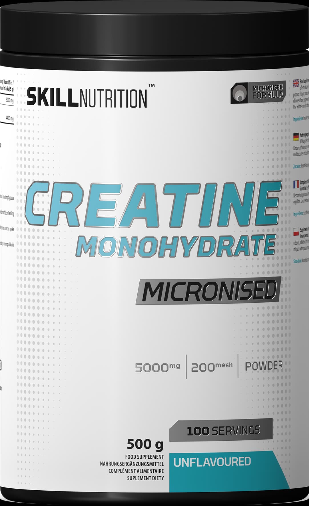Skill Nutrition - Mikronisoitu kreatiinimonohydraatti – Skill Nutrition pakkaus
