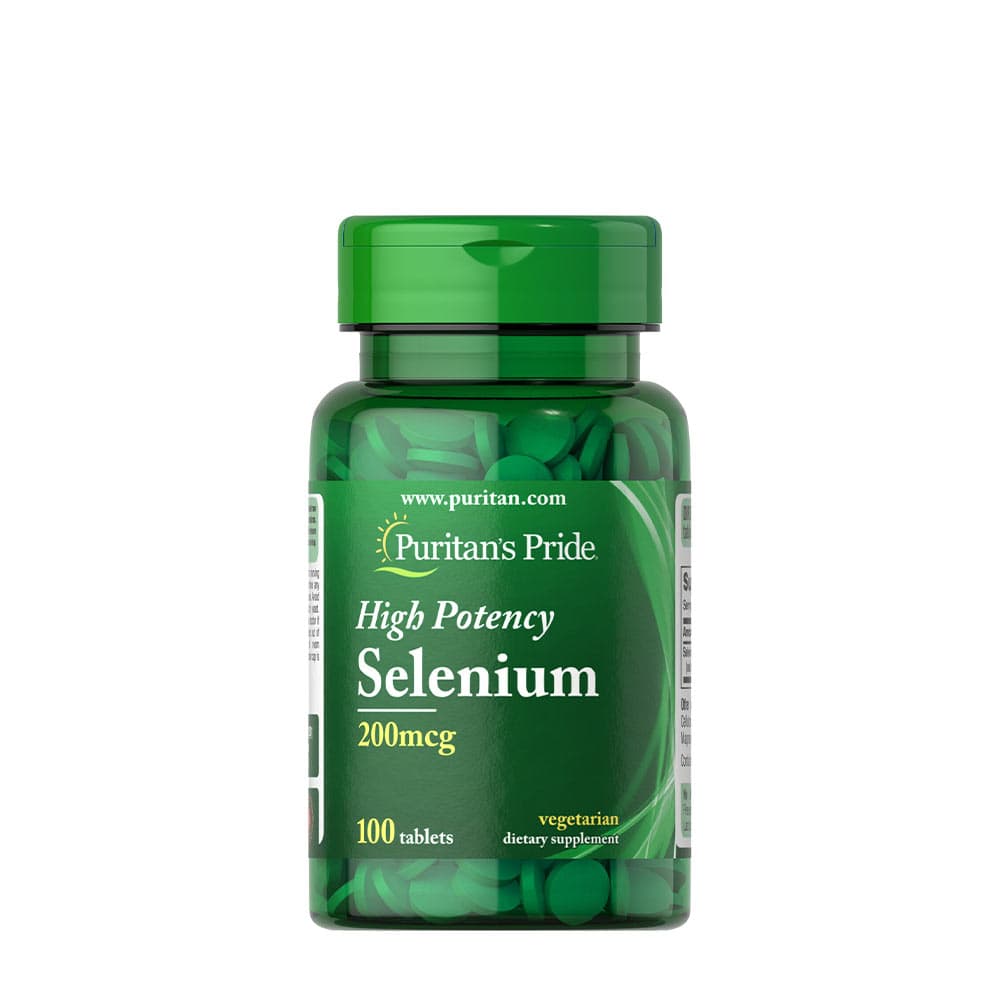 Puritan's Pride - Selenium - 200mcg - 100 Tabs – Puritan's Pride förpackning