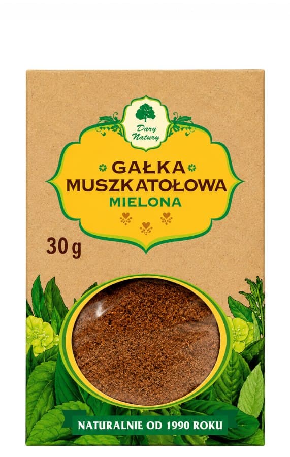 Dary Natury - Ground Nutmeg 30g – Dary Natury förpackning