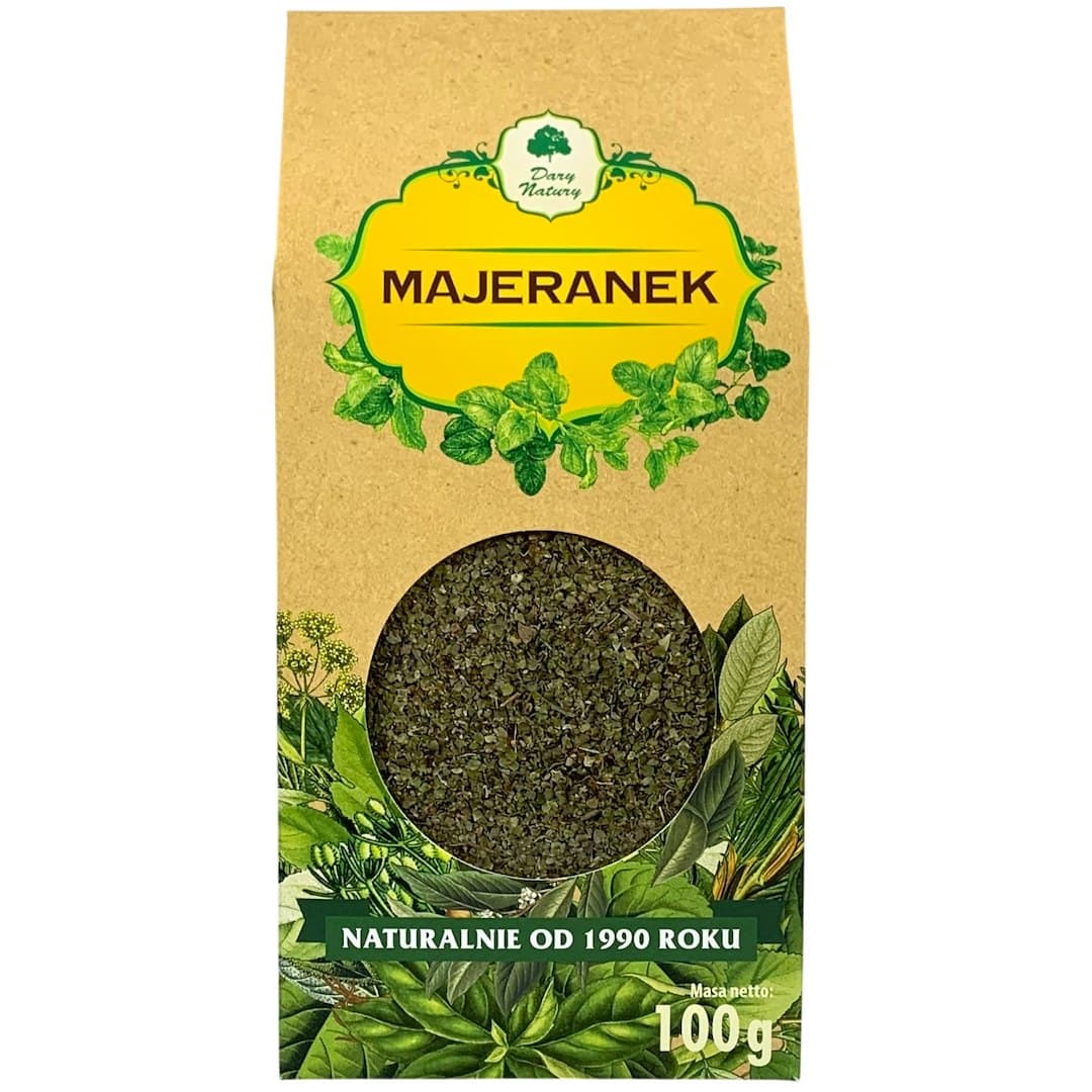 Dary Natury - Marjoram - Large Box 100g – Dary Natury förpackning