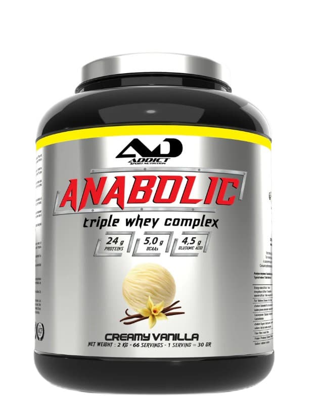 Addict Sport Nutrition (ADD) - Anabolic Triple Whey Complex Creamy Vanilla - 2000g – Addict Sport Nutrition förpackning