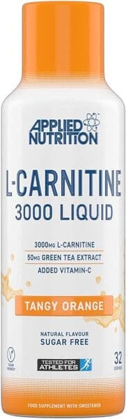 Applied Nutrition - L-Carnitine Liquid 3000, Tangy Orange - 480ml – Applied Nutrition förpackning