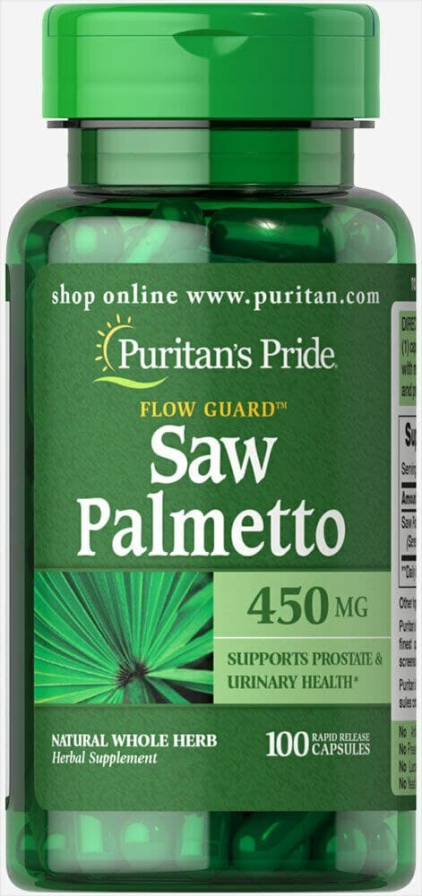 Puritan'S Pride - Saw Palmetto - 100 Caps – Puritan's Pride förpackning