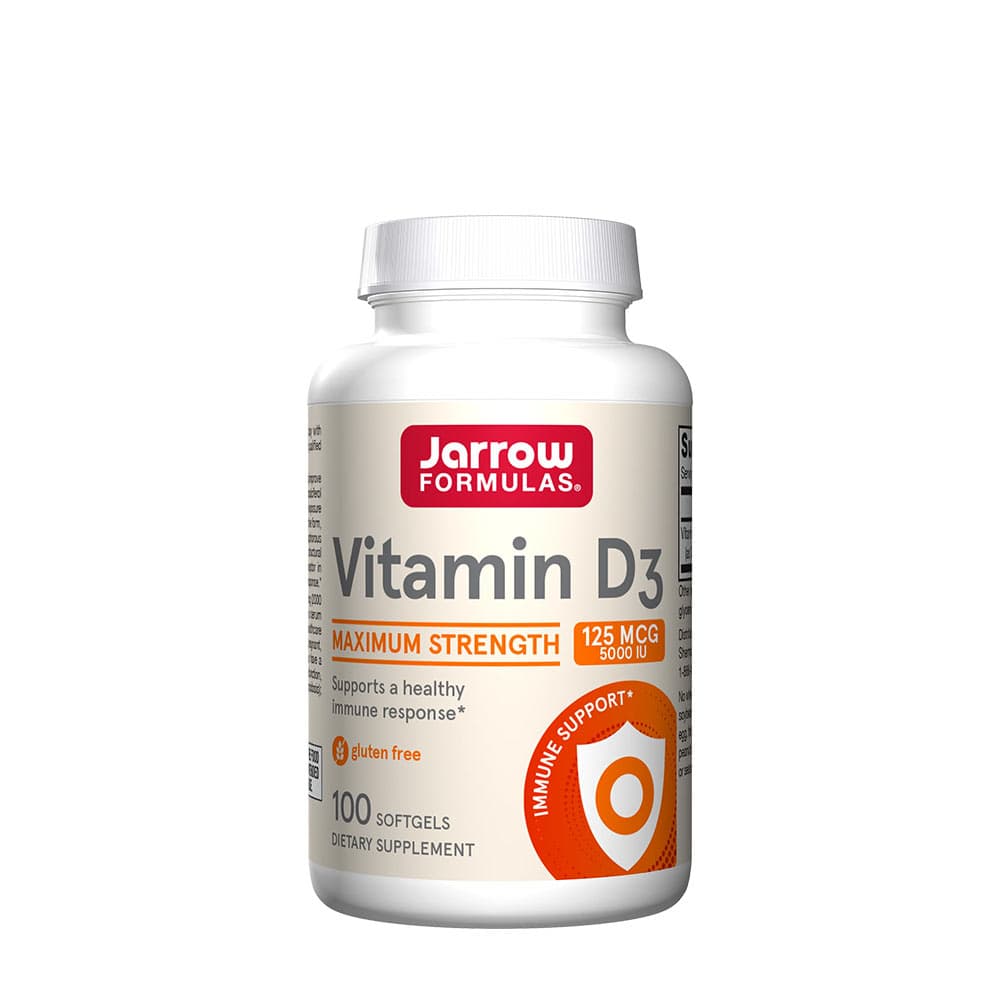 Jarrow Formulas - Vitamin D3, 5000IU - 100 Sgels – Jarrow Formulas förpackning