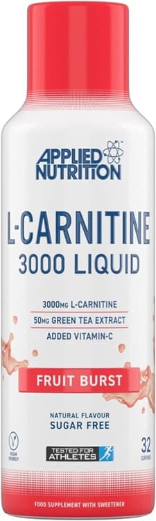 Applied Nutrition - L-Carnitine Liquid 3000 Fruit Burst - 480ml – Applied Nutrition förpackning