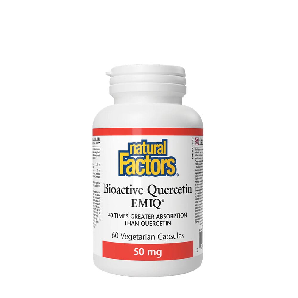 Natural Factors - Bioactive Quercetin Emiq - 60 Vcaps – Natural Factors förpackning