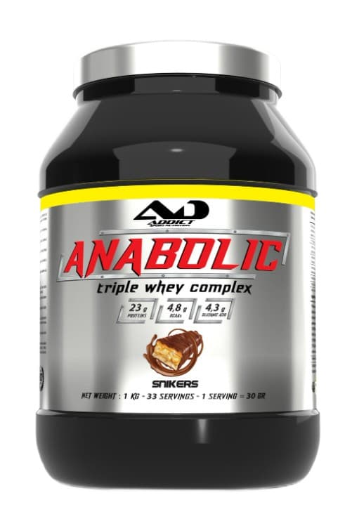 Addict Sport Nutrition (ADD) - Anabolic Triple Whey Complex Snickers 1000g – Addict Sport Nutrition förpackning