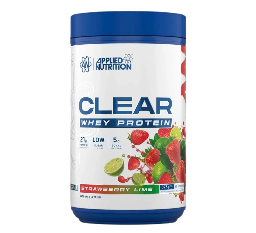 Applied Nutrition - Clear Whey Protein, Strawberry & Lime (Ean 5056555214510) - 875g – Applied Nutrition förpackning