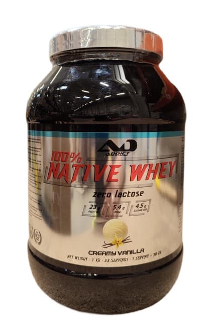 Addict Sport Nutrition (ADD) - 100% Native Whey Zero Lactose Creamy Vanilla - 1000g – Addict Sport Nutrition förpackning