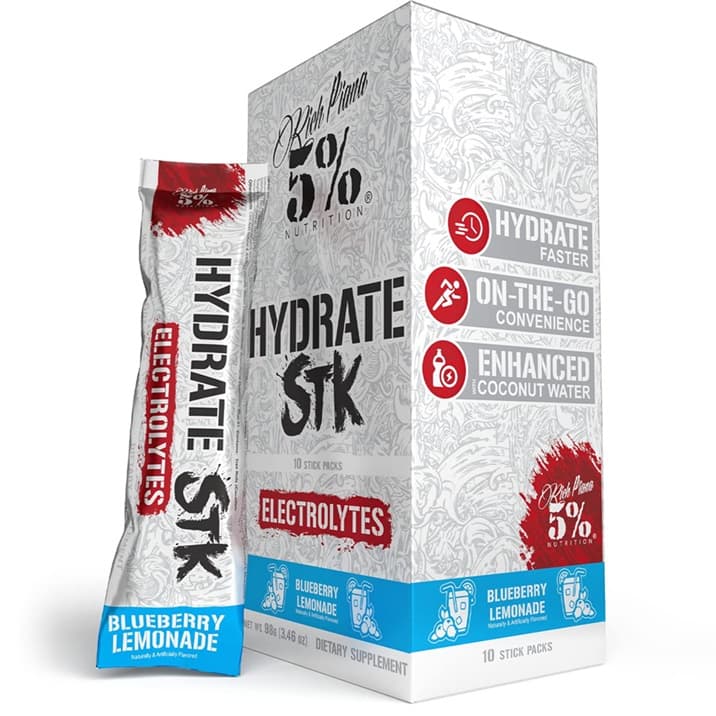 5% Nutrition - Hydrate (Blueberry Lemonade - 10 x 9g) – 5% Nutrition förpackning