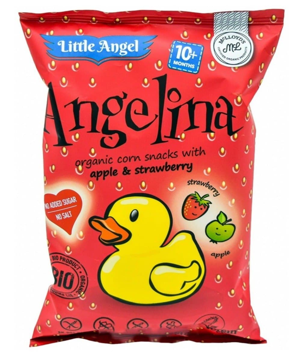 Little Angel - Angelina Organic Corn Snacks - 30g – Little Angel förpackning