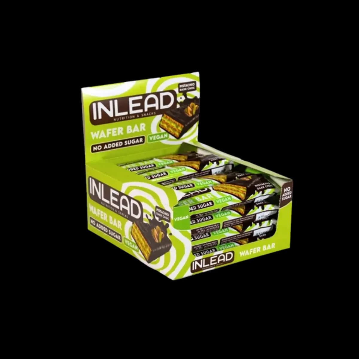 Inlead - Rånbar - Pistage och mörk choklad, 15 × 45 g – förpackning