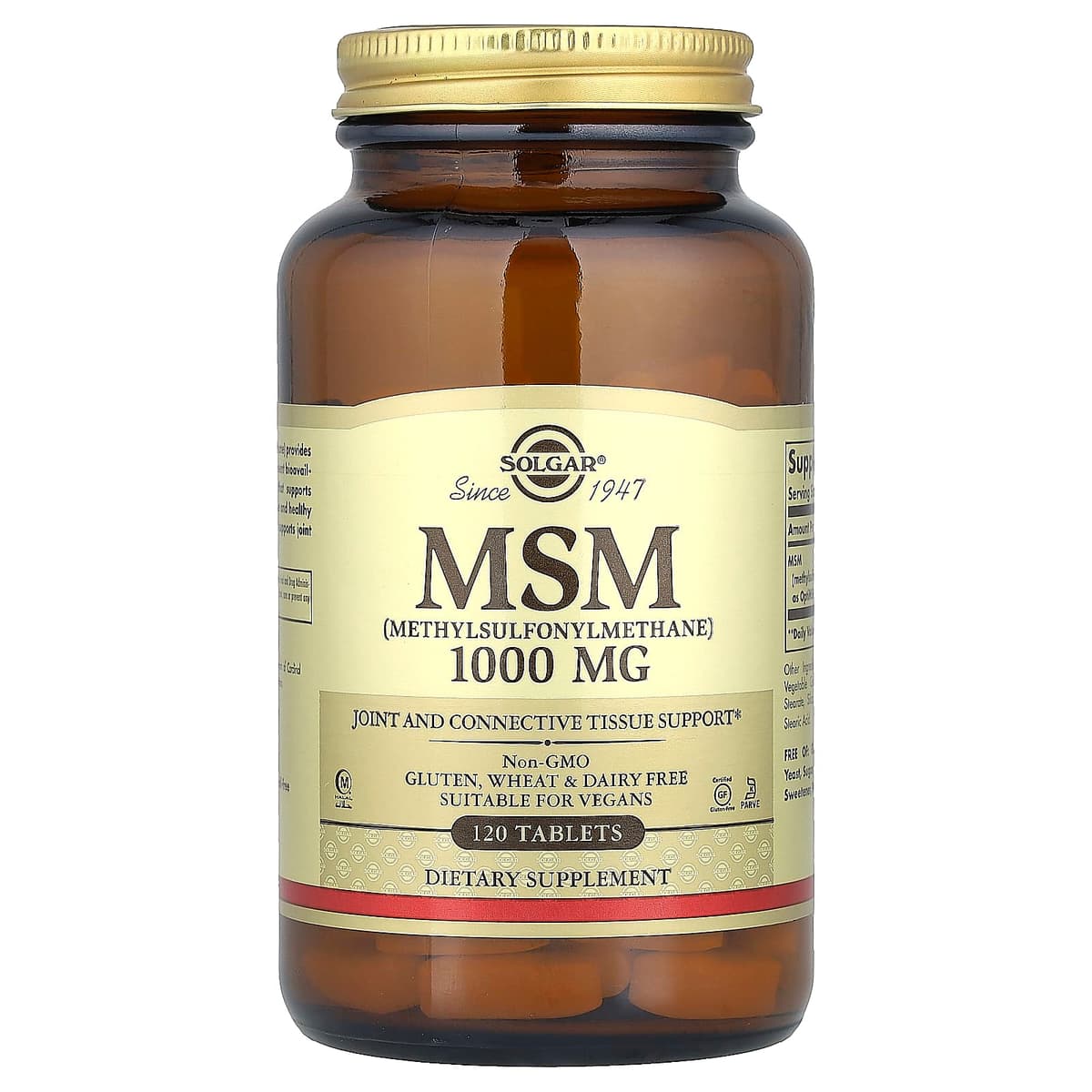 Solgar - MSM (Methylsulfonylmethan) 1000mg – Solgar emballage