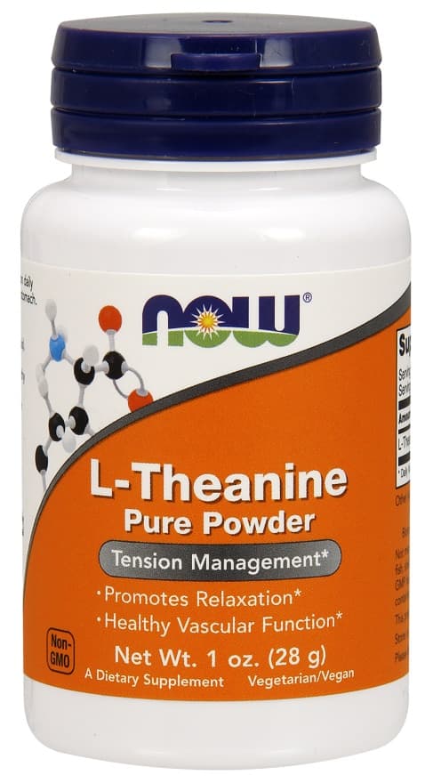NOW Foods - L-Theanine Pure Powder - 28g – NOW Foods förpackning