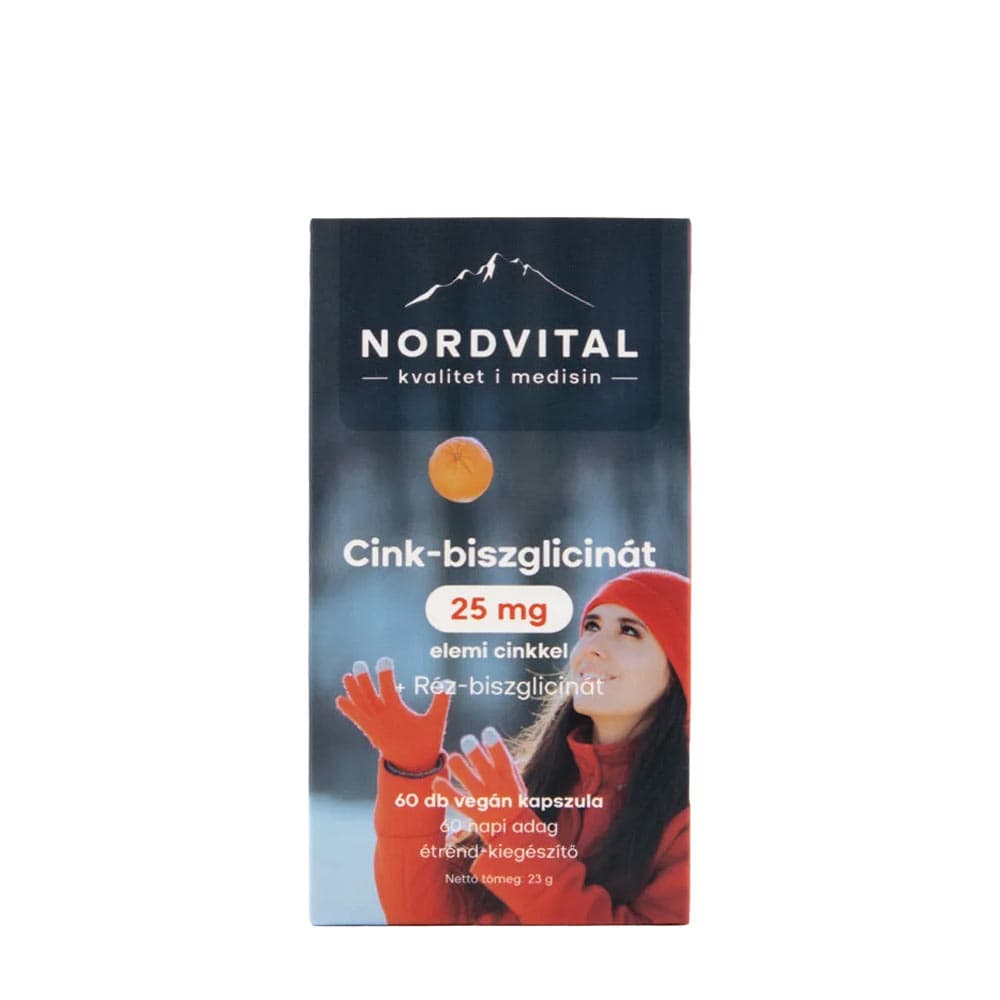 Nordvital - Zinkbisglycinat med kobber - 60 kapsler