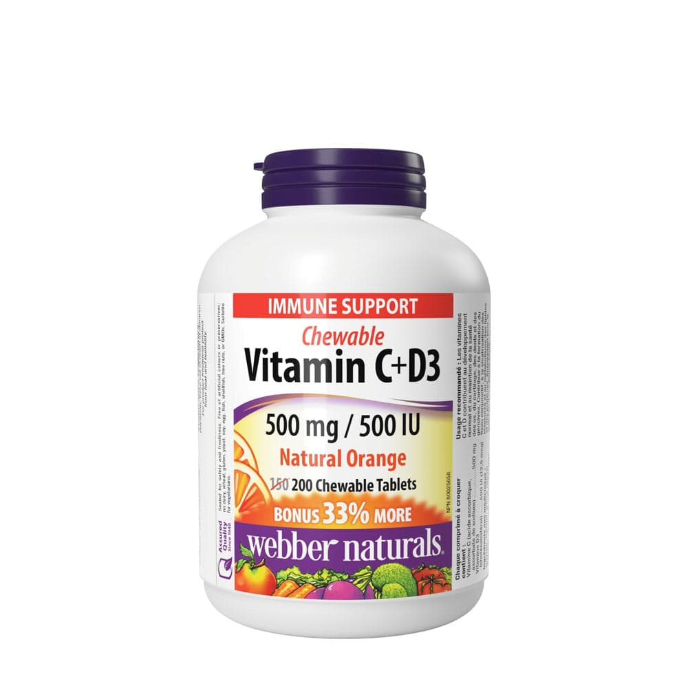 Webber Naturals - Vitamin C+D3 Chewable – Webber Naturals förpackning