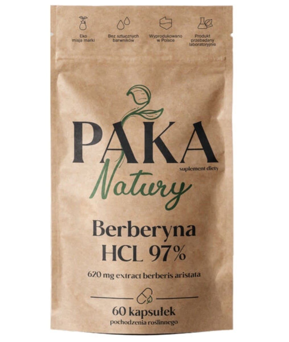 Paka Natury - Berberine HCL 97% - 60 Caps – Paka Natury förpackning