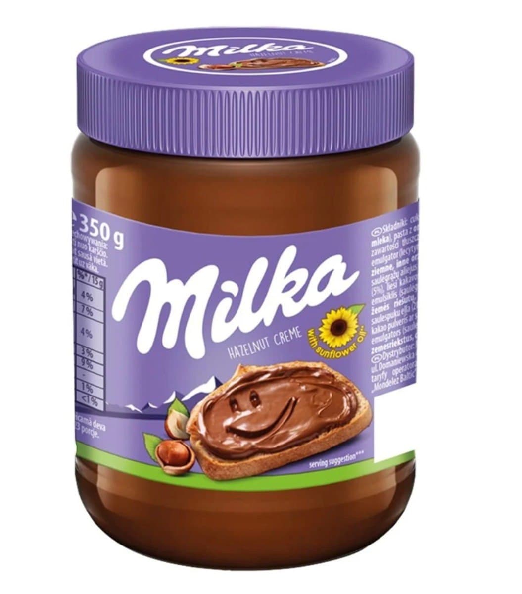 Milka - Hazelnut Creme - 350g – Milka förpackning