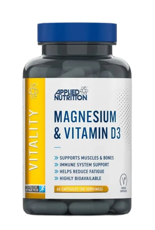 Applied Nutrition - Magnesium & Vitamin D3 - 60 Vcaps – Applied Nutrition förpackning
