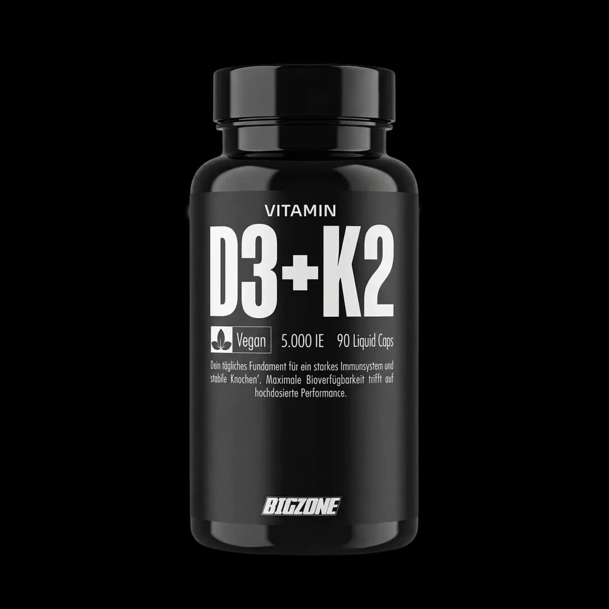 BIGZONE - D3- ja K2-vitamiini - 90 nestekapselia – BIGZONE pakkaus
