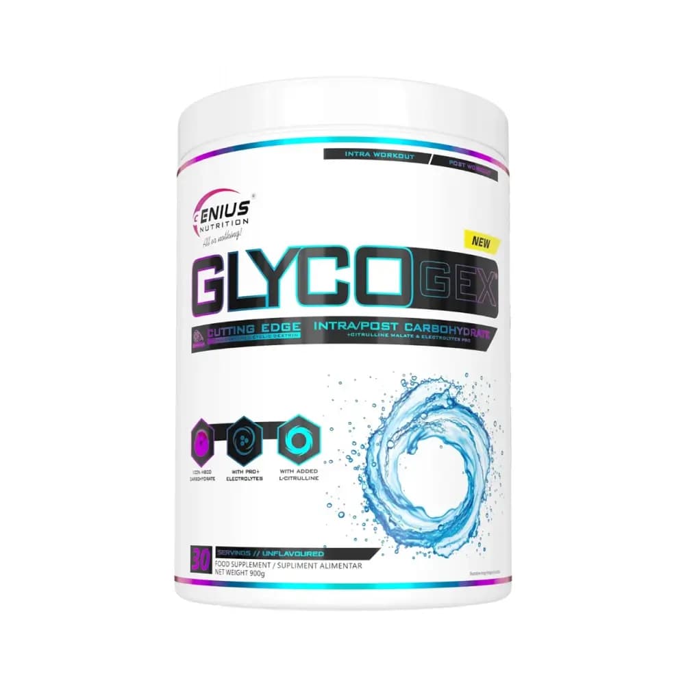 Genius Nutrition - GlycoGex - Unflavoured - 900g – Genius Nutrition förpackning