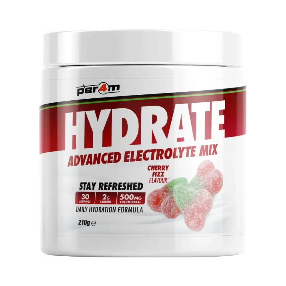 Per4m - Hydrate Advanced Electrolyte Mix - Cherry Fizz - 210g – Per4M förpackning