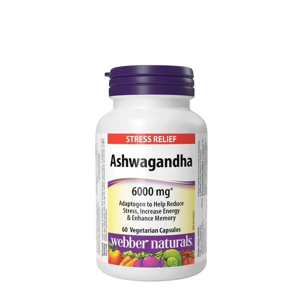Webber Naturals Ashwagandha 6000 mg – Webber Naturals förpackning