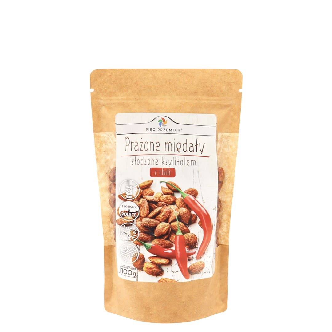 Pięć Przemian - Roasted Almonds with Xylitol – Pięć Przemian förpackning